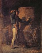 Jean Francois Millet The peasant in front of barrel Spain oil painting artist